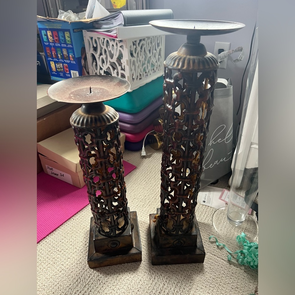 Tall candle pillars